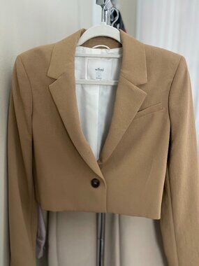 Aritzia- Wilfred Brown La Paz Cropped Blazer